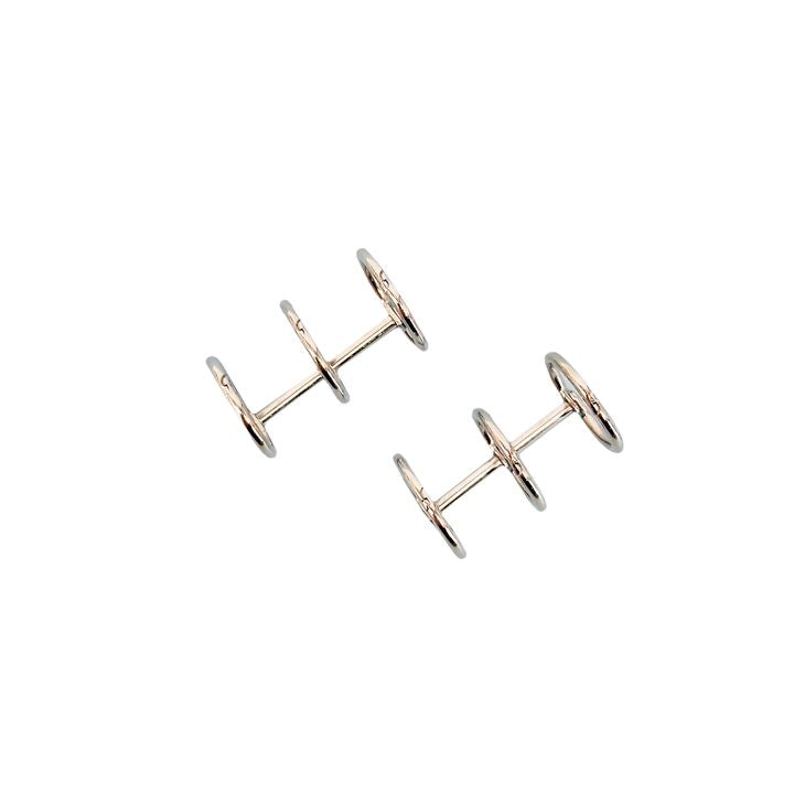 Metal Binding Rings for an A5 Notebook, Set of 4, Silver