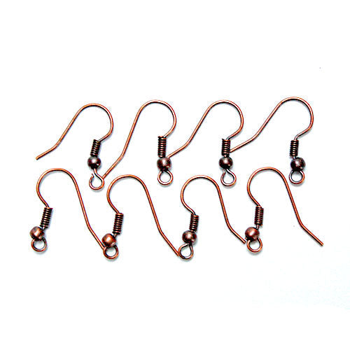Metal Earring Hooks, Bronze Color