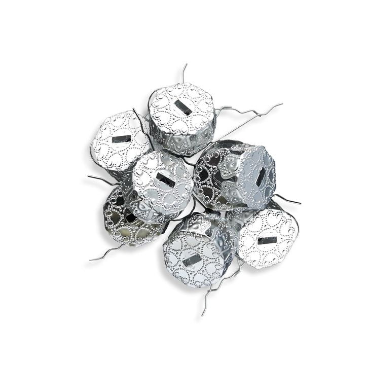 Metal Bauble Hangers, Silver