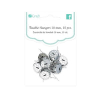 Metal Bauble Hangers, Silver