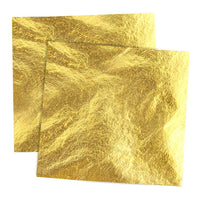 Metallic Gold Leaf Sheets, 14 x 14 cm, 100 Sheets