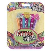 Metallic Tattoo Gel Pens, Set of 4 + Stencils | different sets — image 1