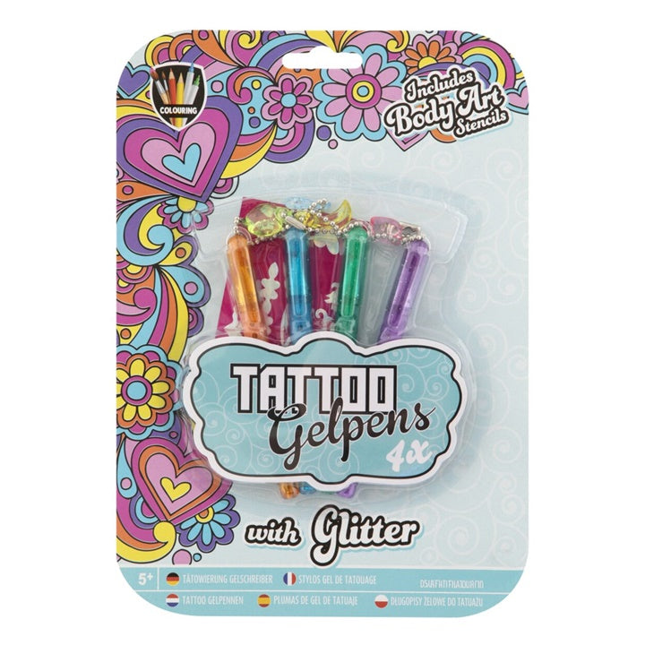 Metallic Tattoo Gel Pens, Set of 4 + Stencils | different sets — image 4