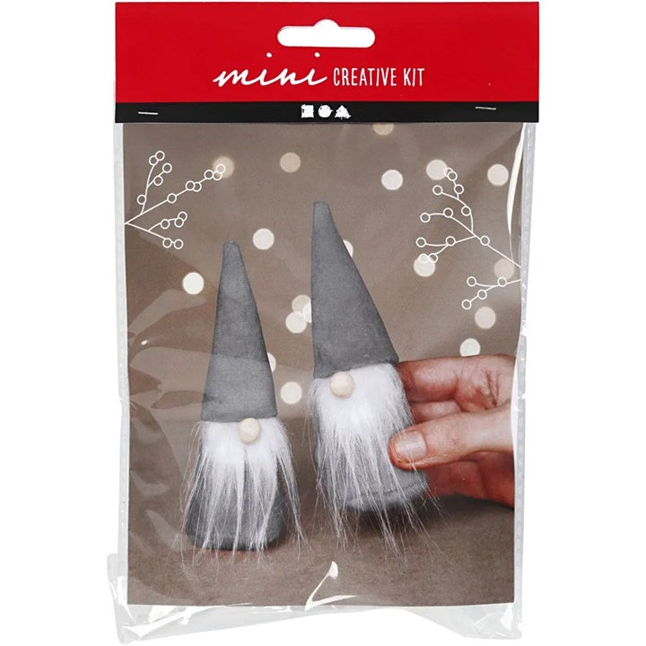 Mini Christmas Elves Craft Set, Gray - image 1