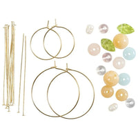 Mini Earring-Making Set with Beads and Circular Bases — image 2