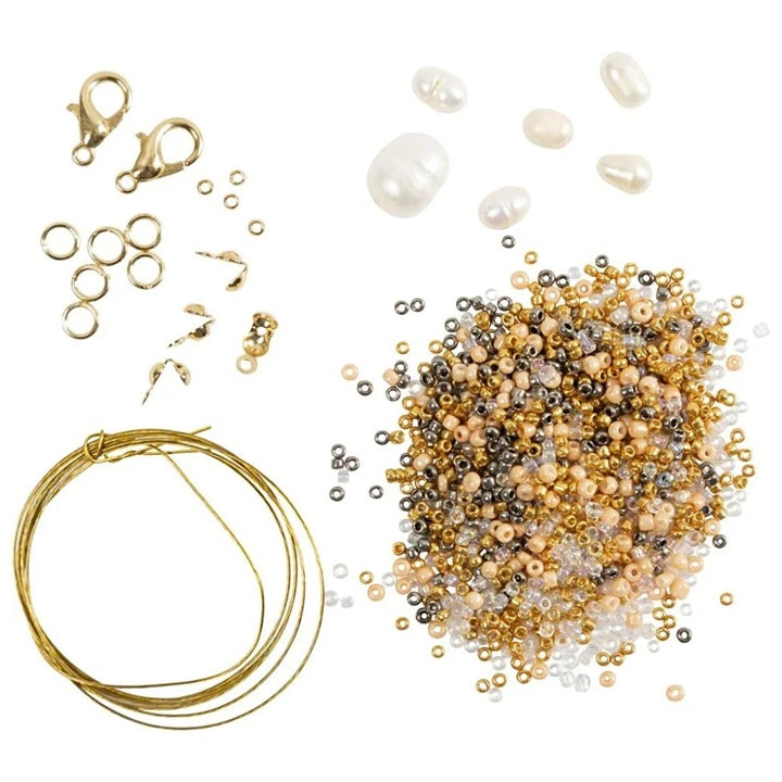 Mini Set for Making a Bracelet and Necklace with Pearls — image 1
