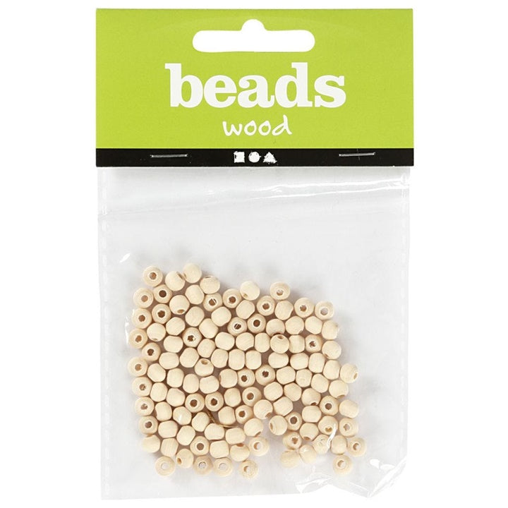Mini Wooden Beads, 5 mm, 100 pcs