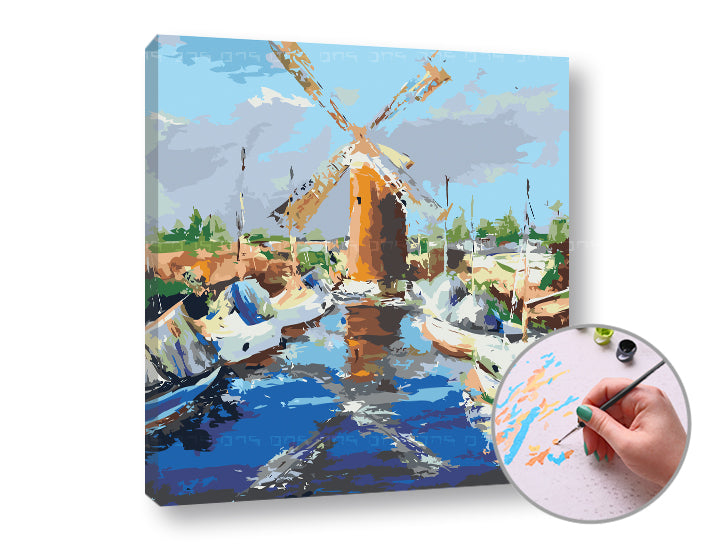 Mill Paint by Numbers | Medium Difficulty — image 3