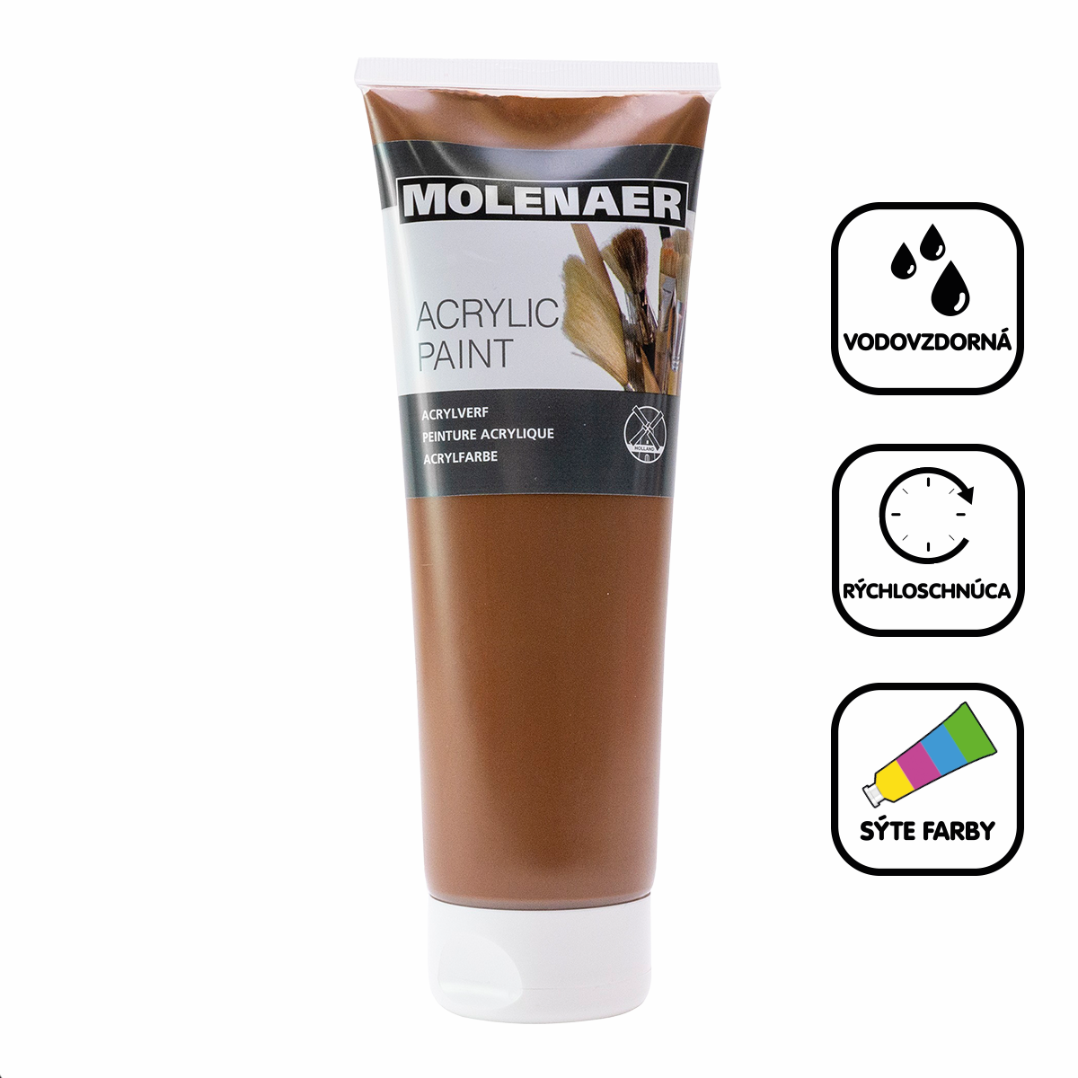 Molenaer Acrylic Paint 250 ml – brown