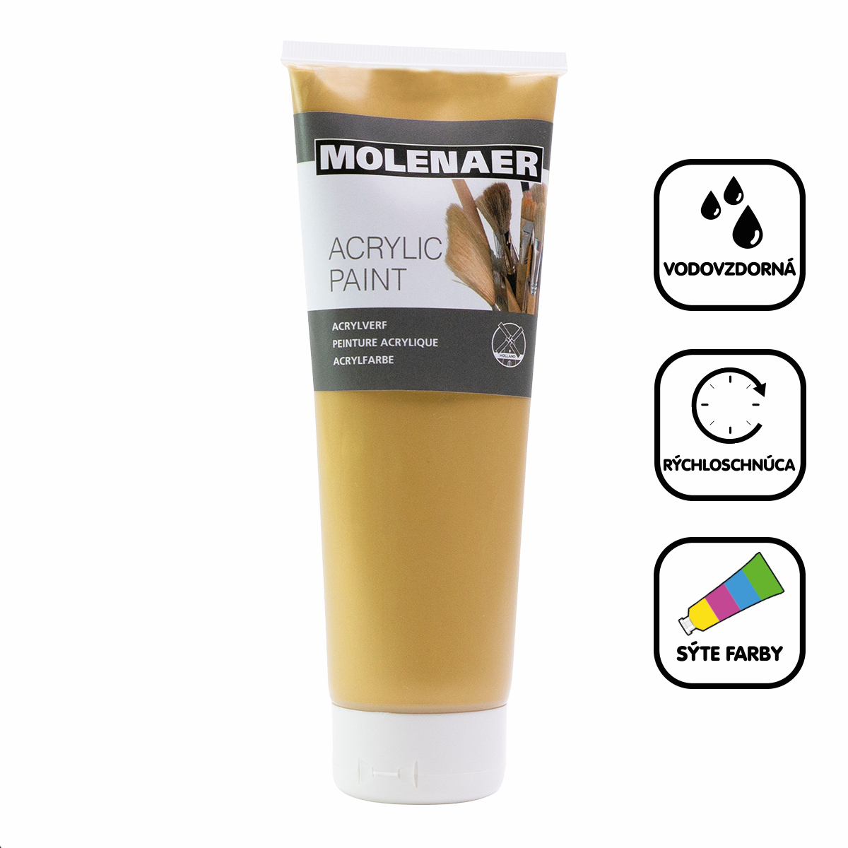 Molenaer Acrylic Paint 250 ml – golden