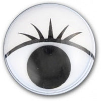 Round Googly Eyes with Eyelashes | Various Sizes