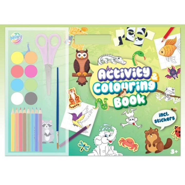 MOXY Activity and Coloring Book Set with Paints, Pencils, and Stickers