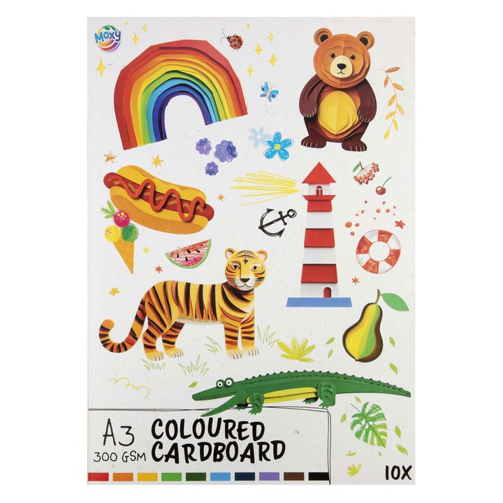 MOXY Colored Cardboard A3 - 10 Sheets 300 GSM — image 1