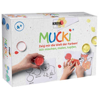 MUCKI Finger Paint Set - Let's Paint, Mix, and Stamp
