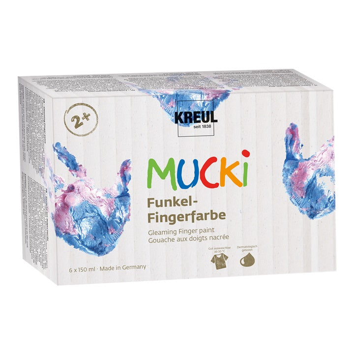 MUCKI Glowing Children's Finger Paints, Set of 6 x 150 ml — image 3