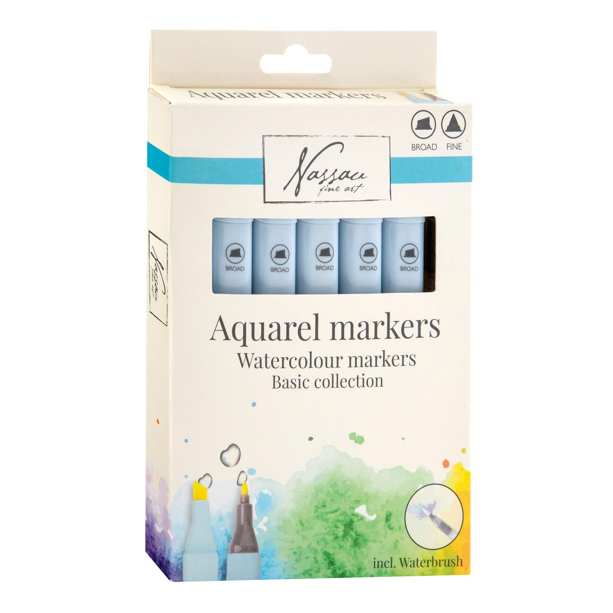 Nassau Basic Collection Watercolor Marker Set - 7-Piece