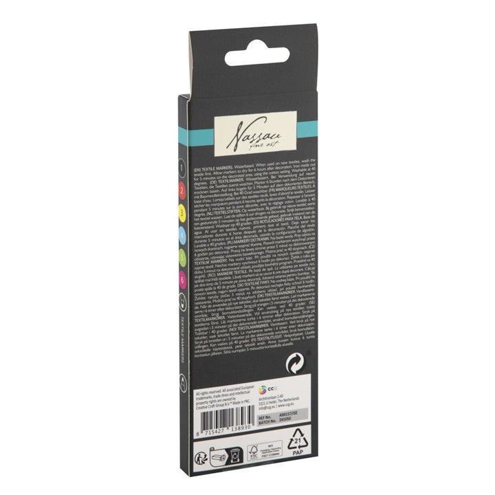 Nassau Double-Sided Fabric Markers, Set of 6, image 2
