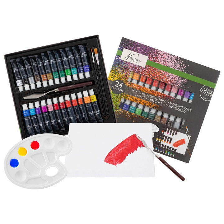 Nassau Fine Art Acrylic Painting Set, 29 pcs