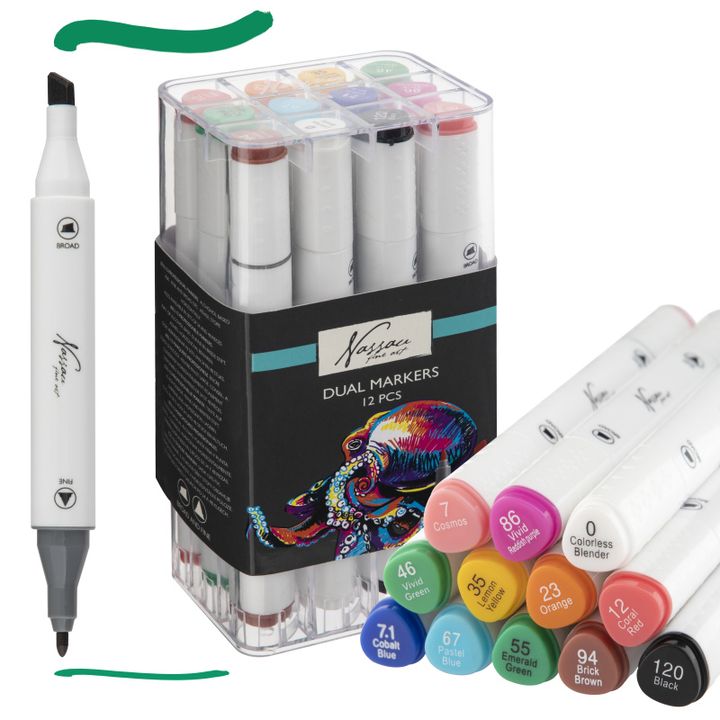 Nassau Fine Art Double-Sided Marker Set of 12 — image 3