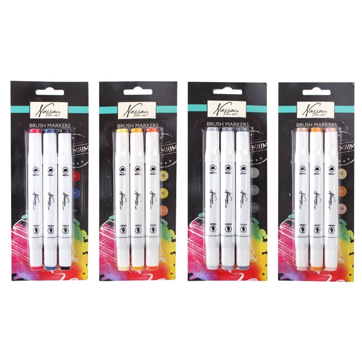 Nassau Fine Art Double-Sided Markers, 3 pcs | various sets