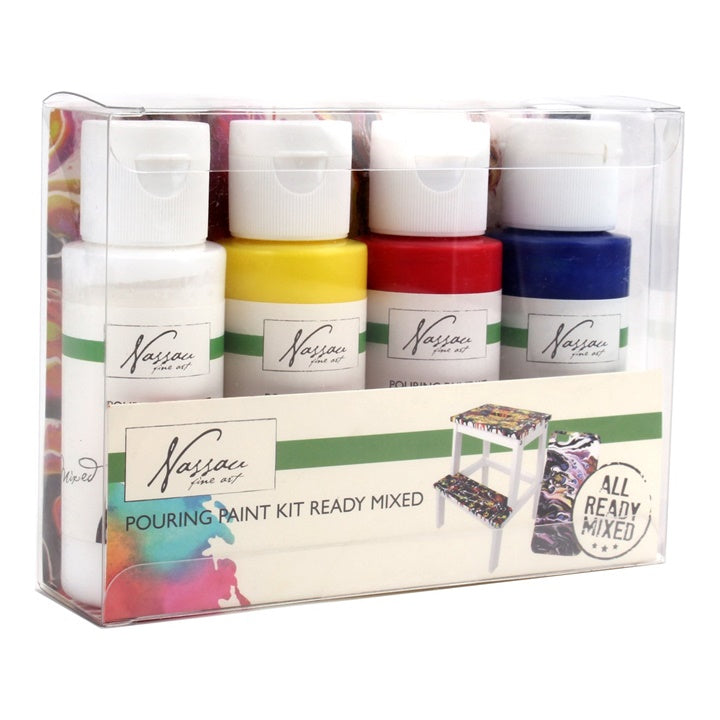 Nassau Fine Art Pouring Paint Set, 4 x 59 ml