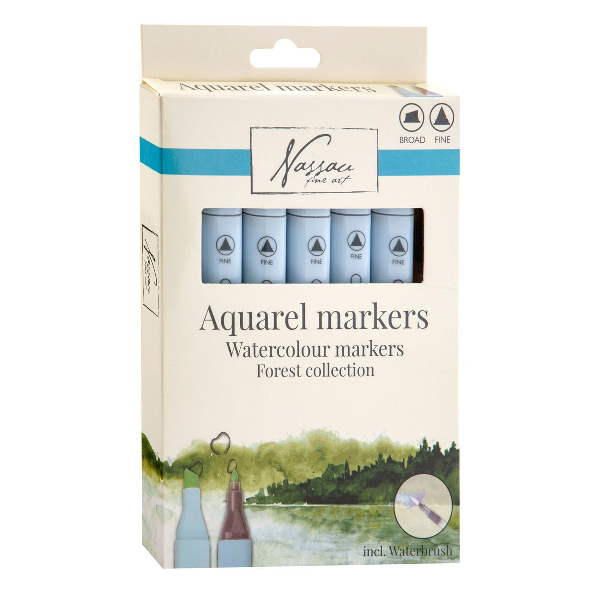 Nassau Forest Collection Watercolor Marker Set of 7