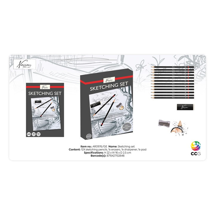 Nassau Sketching Set, 15-Piece, Image 6