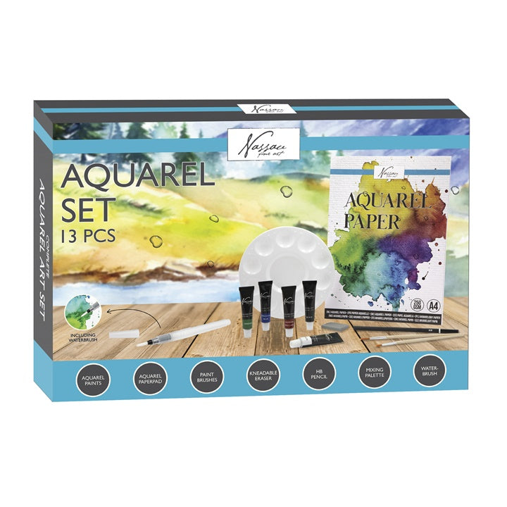 Nassau Watercolor Set, 13 pcs
