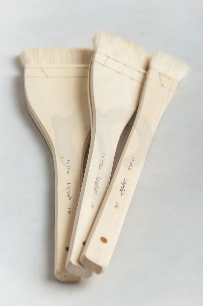 Natural Goat Hair Brushes, Set of 3