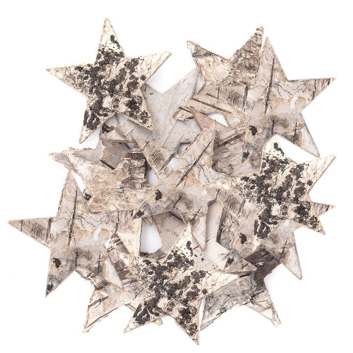 Natural Star Decorations, Set of 15