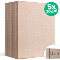 NATURE ECO Set of 5 Stretched Canvases 20 x 30 cm