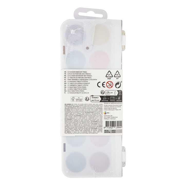 Neon Watercolors, Set of 12 + Brush, Image 2