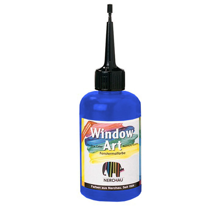 Nerchau Window Art Glass Paints 80 ml – cobalt blue