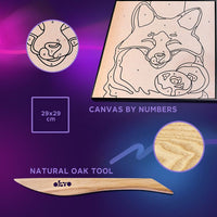 OKTO Air-Dry Clay Painting, 30 x 30 cm, Fox — image 3
