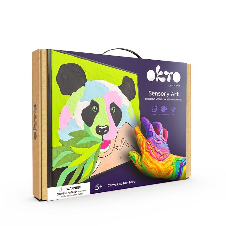 OKTO Air-Dry Clay Painting, 30 x 30 cm, Panda — image 6