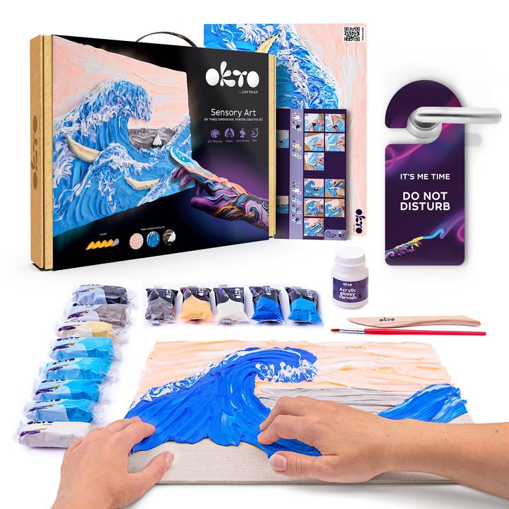 OKTO Creative 3D Set “Waves in Kanawaga” 30 x 40 cm - image 2
