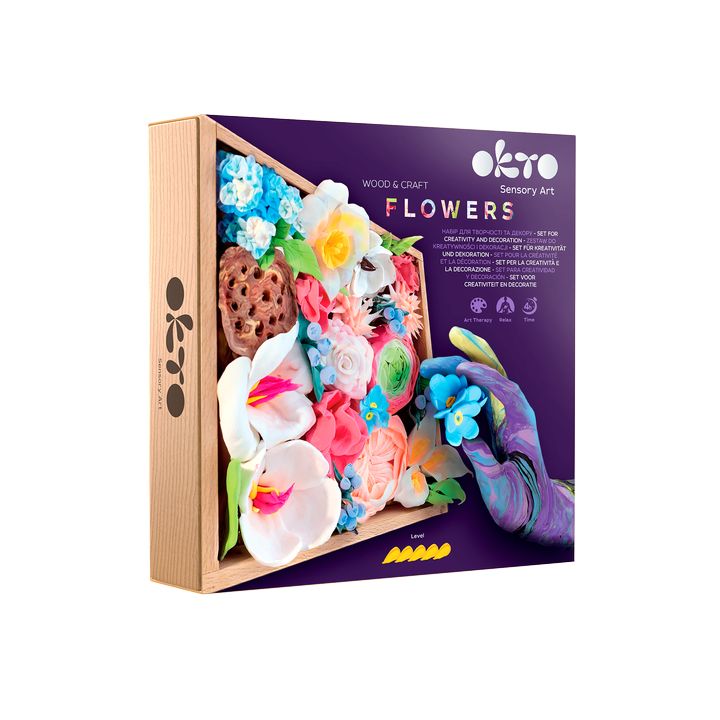 OKTO Modeling Clay Set in Wooden Frame 21 x 21 cm ROMANTIKA, image 1