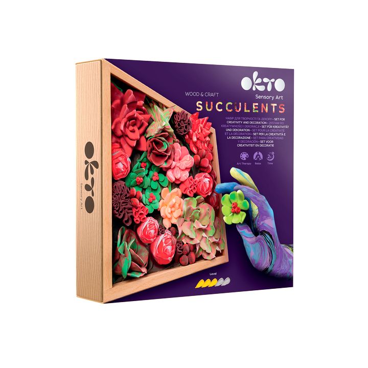 OKTO Succulent Modeling Clay Set, 21 x 21 cm, DESIRE, image 1