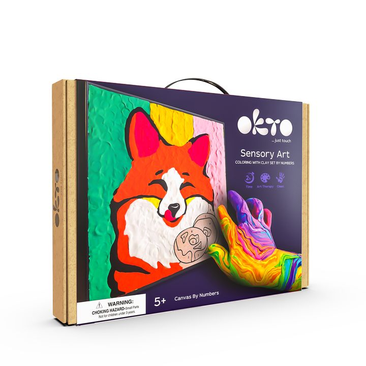 OKTO живопис със самовтвърдяваща се маса 30 x 30 cm Fox — изображение 1