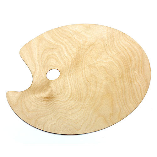 Oval Wooden Palette, 30x40 cm