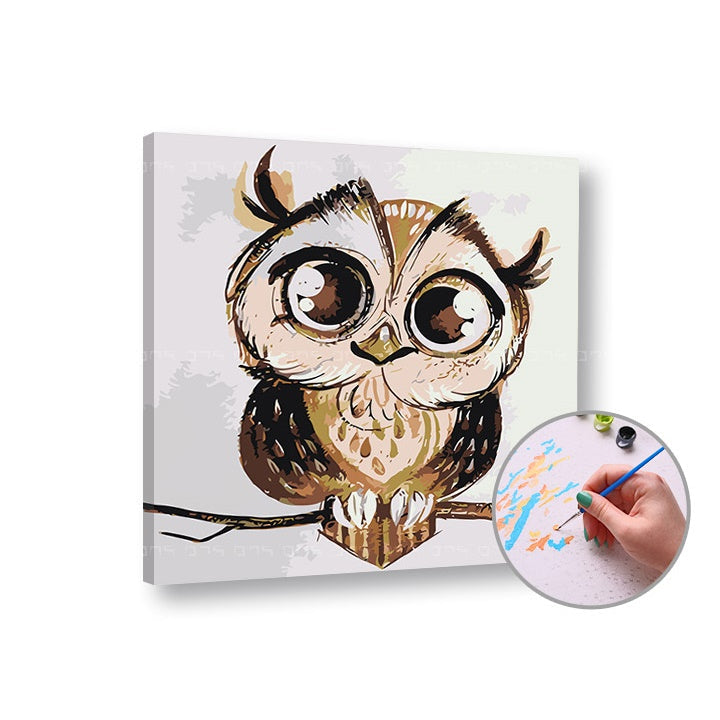 Owl Paint by Numbers – Low Difficulty | various sizes and framing options — image 2