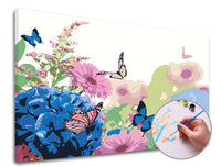 Paint by Numbers BETWEEN THE FLOWERS | Medium Difficulty — image 1