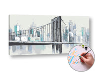 Paint by Numbers Bridge Over the River | Low Difficulty, image 3