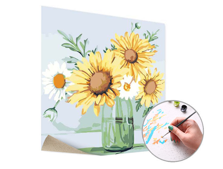 Paint by Numbers: Daisies and Sunflowers | Low Difficulty — image 2