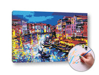 Paint by Numbers Gondolas on the Water | High Difficulty, image 1