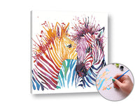 Paint by Numbers: In Love Zebras | Medium Difficulty — image 1