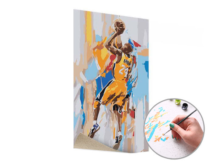 Paint by Numbers KOBE BRYANT 24 | Low Difficulty — image 3