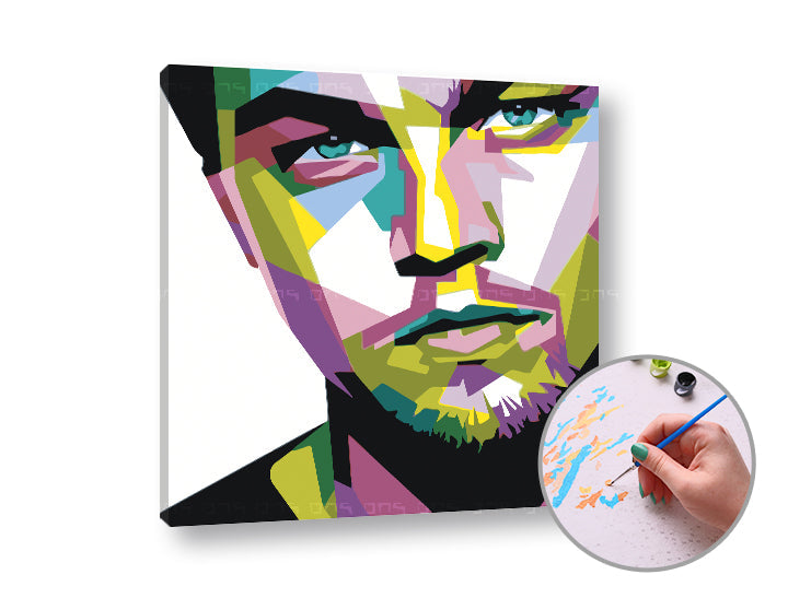Paint by Numbers LEONARDO DICAPRIO | Low Difficulty — image 1