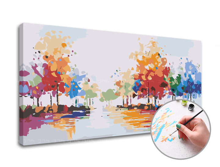 Paint by Numbers MAGICAL PARK WALK | Low Difficulty, Image 1