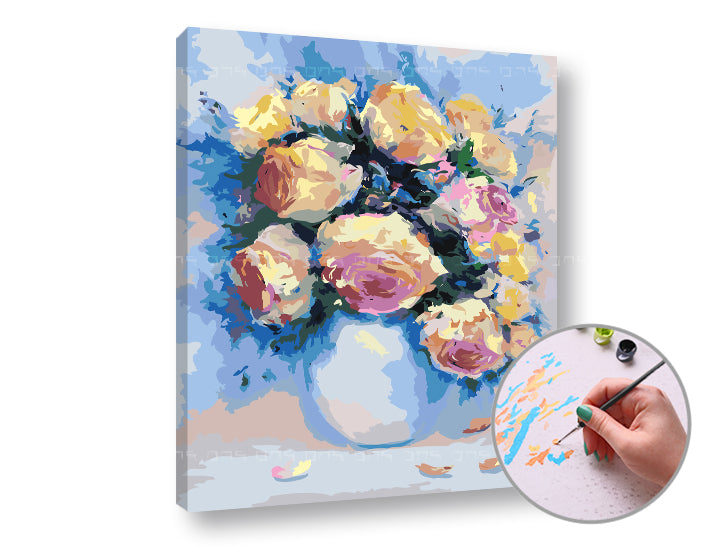 Paint by Numbers ROSES IN THE PASSION | Low Difficulty — image 3